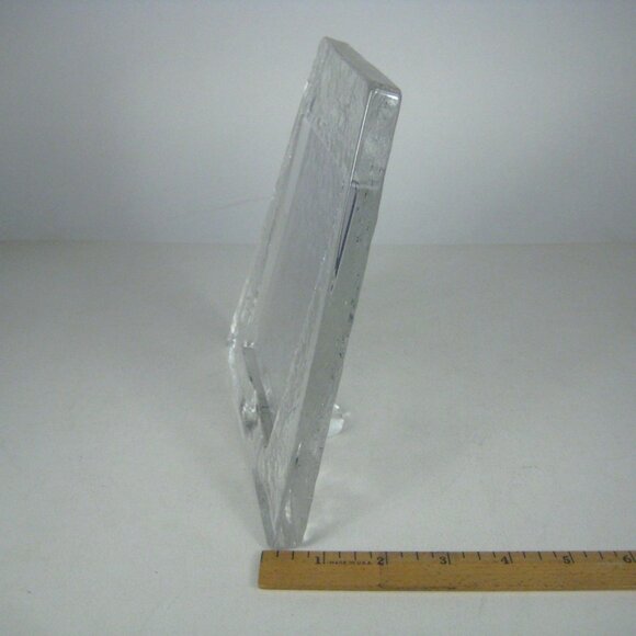 Studio Nova Crystal Photo Frame 4x6 Inch Textured Glass Japan Vintage MCM - Picture 4 of 11